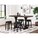 Signature Design by Ashley Valebeck D546D24 5 pc Counter Height Dining Set IMAGE 2