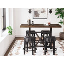 Signature Design by Ashley Valebeck D546D24 5 pc Counter Height Dining Set IMAGE 5