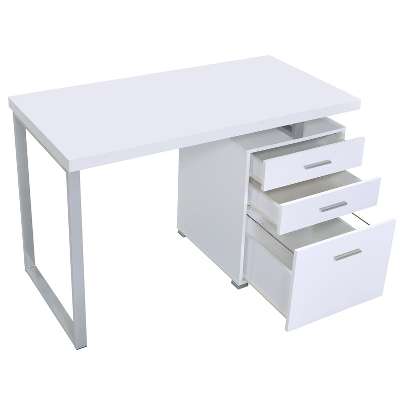 Coaster Furniture Brennan 800325 47-inch 3-Drawer Office Computer Desk - White IMAGE 3