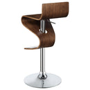 Coaster Furniture Covina 100396 Adjustable Bar Stool - Walnut and Chrome IMAGE 5