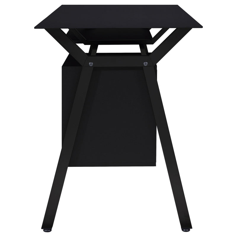 Coaster Furniture Weaving 800436 55-inch 2-Drawer Computer Desk Keyboard Tray - Black IMAGE 4