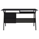 Coaster Furniture Weaving 800436 55-inch 2-Drawer Computer Desk Keyboard Tray - Black IMAGE 6
