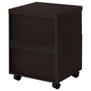 Coaster Furniture Skylar 800894 3-Drawer Home Office Mobile File Cabinet - Cappuccino IMAGE 8
