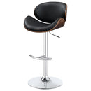 Coaster Furniture Harris 130504 Adjustable Bar Stool - Black and Chrome IMAGE 3