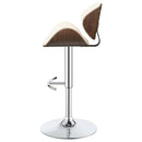 Coaster Furniture Harris 130505 Adjustable Bar Stool - Ecru and Chrome IMAGE 4