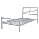 Coaster Furniture Cooper 300201T Metal Twin Open Frame Bed - Silver IMAGE 3