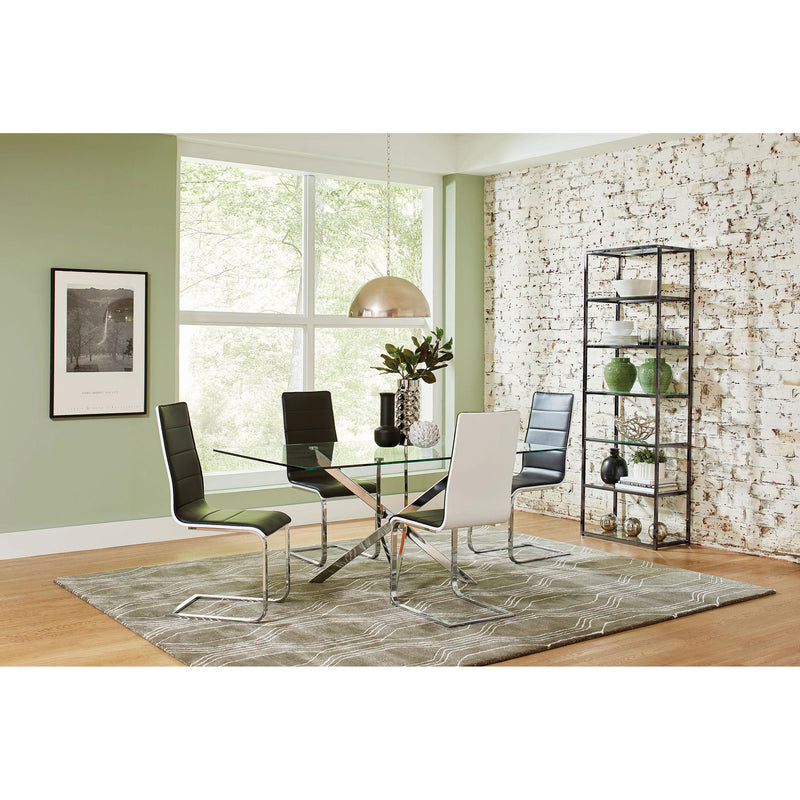 Coaster Furniture Kate 801017 78-inch 5-shelf Glass Bookshelf - Black Nickel IMAGE 6