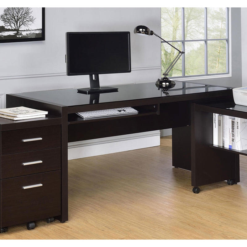 Coaster Furniture Skeena 800901 60-inch Computer Desk with Keyboard Drawer - Cappuccino IMAGE 10