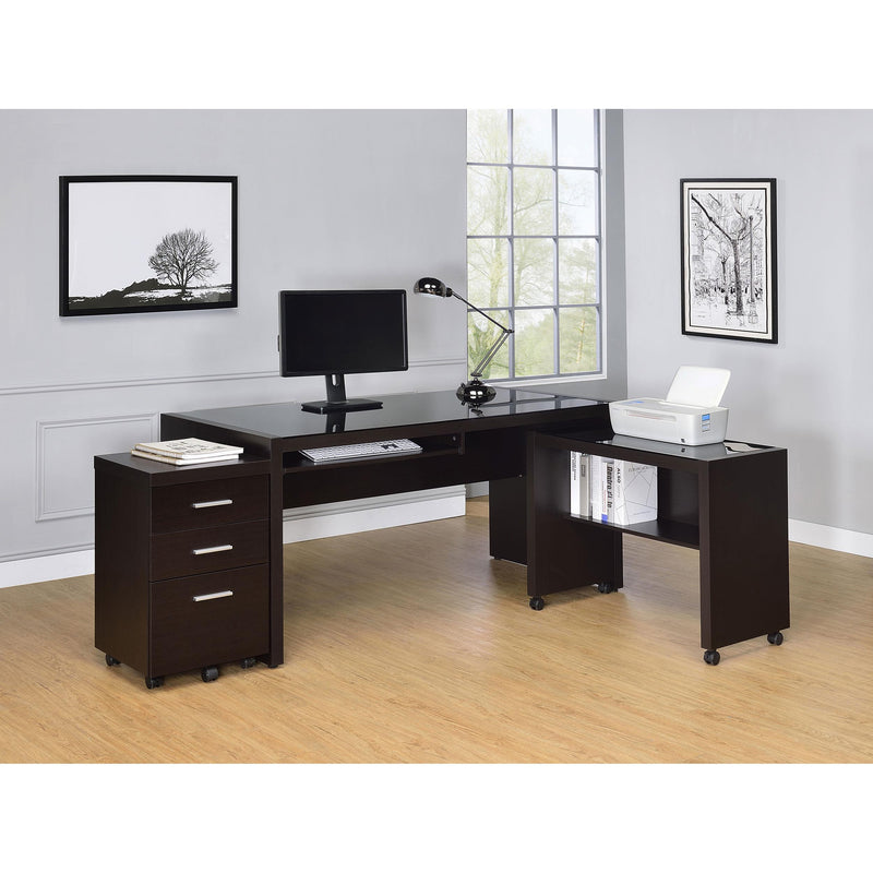 Coaster Furniture Skeena 800903 3-Drawer Mobile Office Storage Cabinet - Cappuccino IMAGE 11