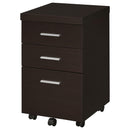 Coaster Furniture Skeena 800903 3-Drawer Mobile Office Storage Cabinet - Cappuccino IMAGE 4