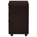 Coaster Furniture Skeena 800903 3-Drawer Mobile Office Storage Cabinet - Cappuccino IMAGE 5