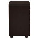 Coaster Furniture Skeena 800903 3-Drawer Mobile Office Storage Cabinet - Cappuccino IMAGE 9