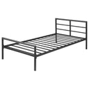 Coaster Furniture Fisher 300279T Metal Twin Open Frame Bed - Gunmetal IMAGE 3