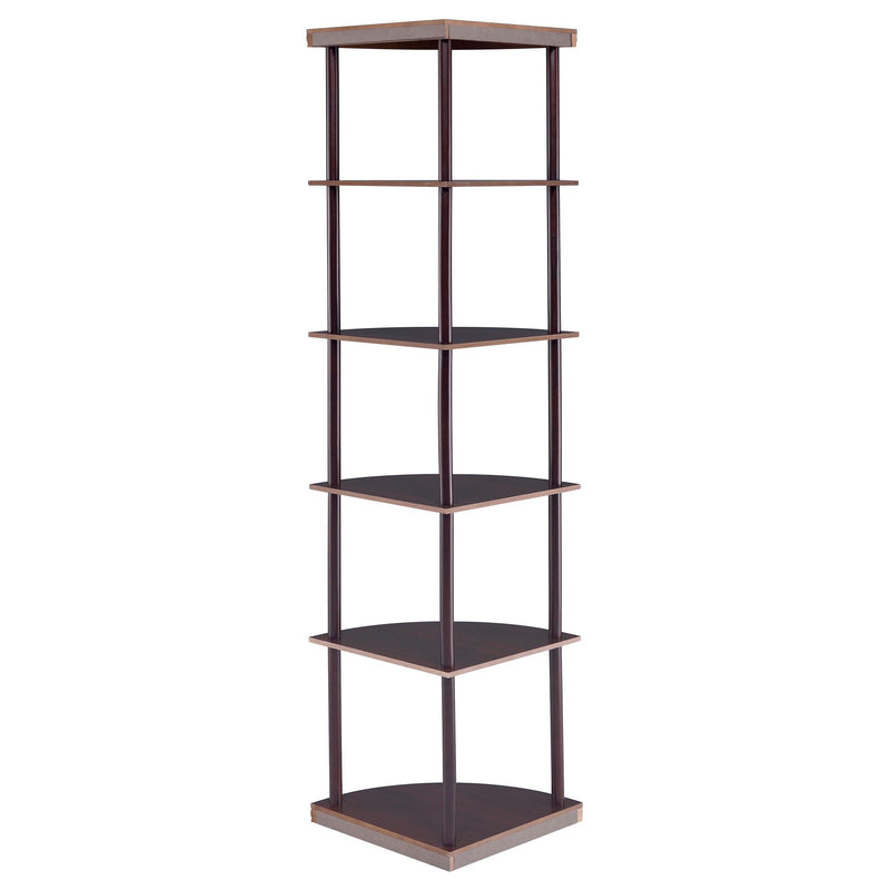 Coaster Furniture Bonwick 800279 72-inch 5-shelf Corner Bookshelf - Cappuccino IMAGE 6