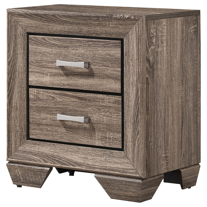 Coaster Furniture Kauffman 204192 2-Drawer Nightstand - Washed Taupe IMAGE 3