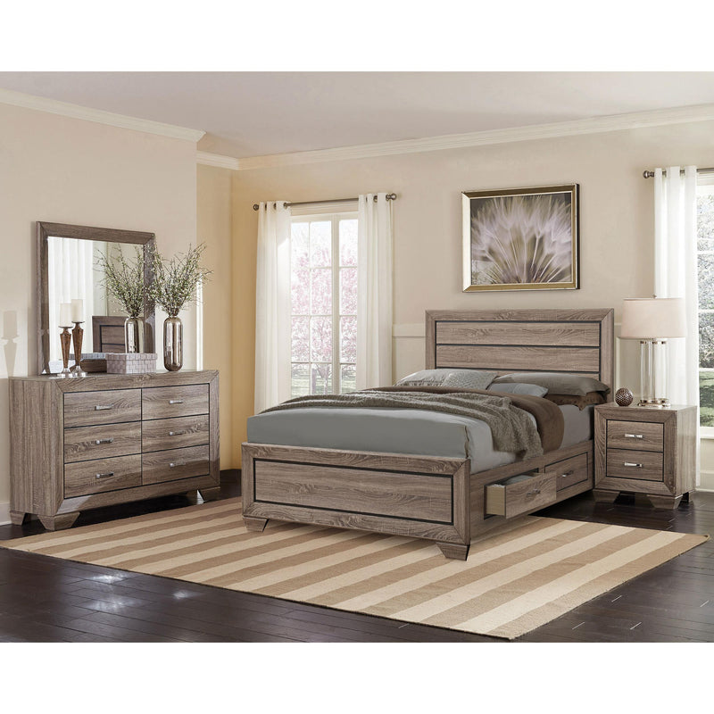 Coaster Furniture Kauffman 204190Q Wood Queen Storage Panel Bed - Washed Taupe IMAGE 11