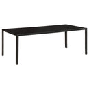 Coaster Furniture Brock 720457 Rectangular Glass Top Coffee Table Set - Black IMAGE 2
