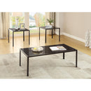 Coaster Furniture Brock 720457 Rectangular Glass Top Coffee Table Set - Black IMAGE 4