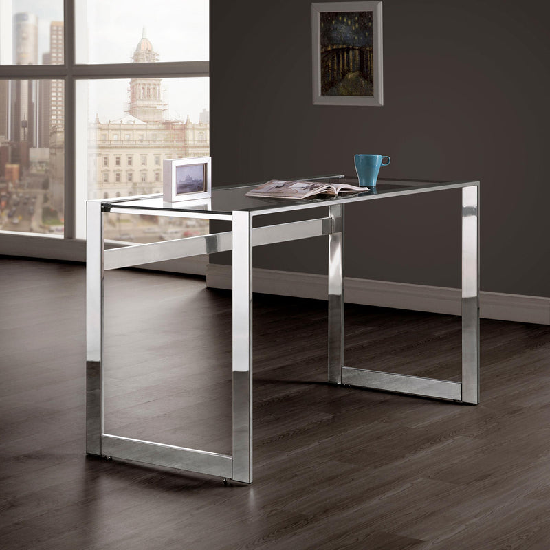 Coaster Furniture Hartford 800746 47-inch Glass Top Writing Desk - Chrome IMAGE 9