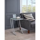 Coaster Furniture Cayden 900082 Rectangular Glass Top Sofa Side Table - Chrome IMAGE 7