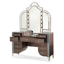 Michael Amini Hollywood Swank 5-Drawer Vanity Set 03000VAN2-33 IMAGE 3
