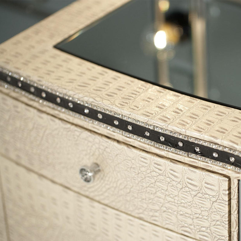 Michael Amini Hollywood Swank 5-Drawer Vanity Set 03000VAN2-09 IMAGE 7