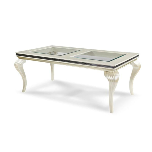 Michael Amini Hollywood Swank Dining Table with Glass Top NT03000-11 IMAGE 1