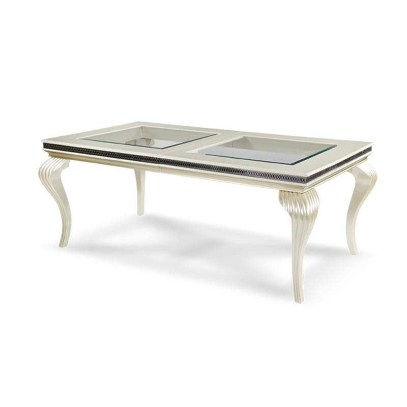 Michael Amini Hollywood Swank Dining Table with Glass Top NT03000-11 IMAGE 1