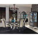 Michael Amini Round Hollywood Swank Dining Table with Glass Top & Pedestal Base NT03001-85 IMAGE 2
