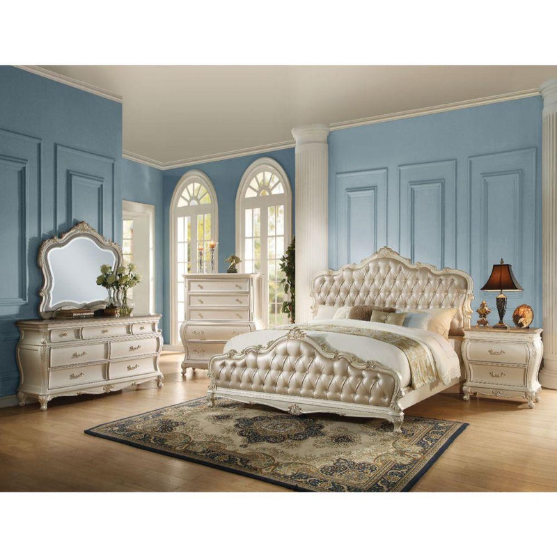 Acme Furniture Chantelle Queen Upholstered Panel Bed 23540Q IMAGE 2