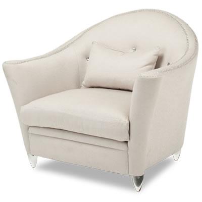 Michael Amini Bel Air Park Stationary Fabric Chair 9002838-PLTNM-001 IMAGE 1