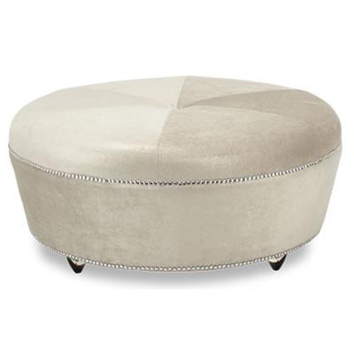 Michael Amini Bel Air Park Fabric Ottoman 9002879-PLTNM-001 IMAGE 1