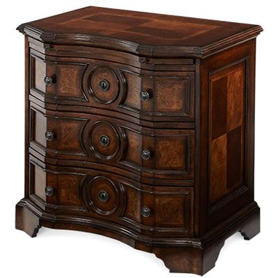 Michael Amini Bella Cera 3-Drawer Nightstand 38040-45 IMAGE 1