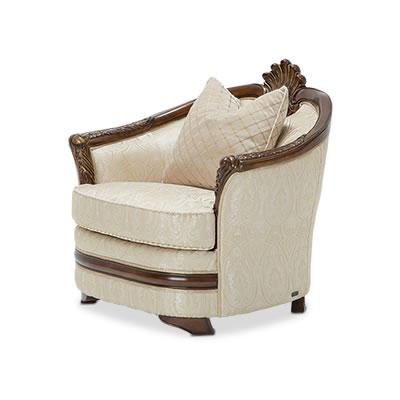 Michael Amini Bella Stationary Fabric Chair 9051835-PEARL-202 IMAGE 2