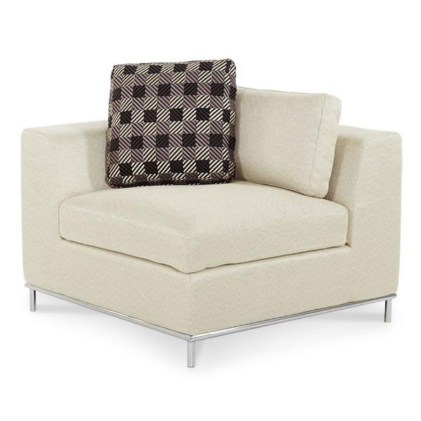 Michael Amini Beverly Blvd Fabric 7 pc Sectional 0684SEC-CREAM-13 IMAGE 3