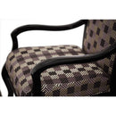 Michael Amini Beverly Blvd Stationary Fabric/Leather Look Chair 06834-BKMLT-88 IMAGE 3