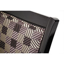 Michael Amini Beverly Blvd Stationary Fabric/Leather Look Chair 06834-BKMLT-88 IMAGE 4