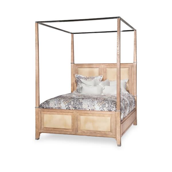 Michael Amini Biscayne West Queen Canopy Bed 80000QNCP5-102 IMAGE 1