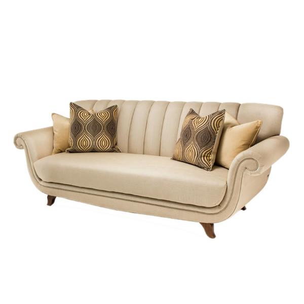 Michael Amini Cloche Stationary Fabric Sofa 10815-PLTNM-32 IMAGE 1