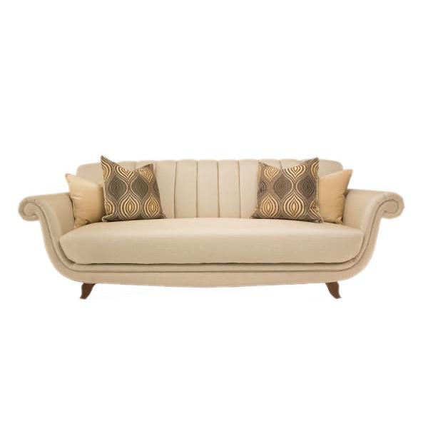 Michael Amini Cloche Stationary Fabric Sofa 10815-PLTNM-32 IMAGE 2