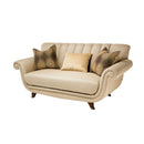 Michael Amini Cloche Stationary Fabric Loveseat 10825-PLTNM-32 IMAGE 1