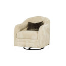 Michael Amini Cloche Swivel Fabric Chair 10839-TAUPE-00 IMAGE 1