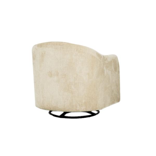 Michael Amini Cloche Swivel Fabric Chair 10839-TAUPE-00 IMAGE 2