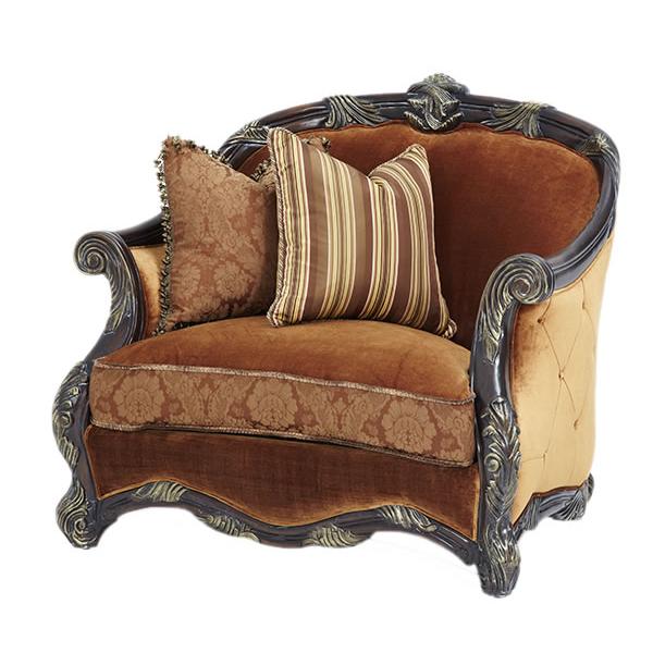 Michael Amini Essex Manor Stationary Fabric Chair 76838-DPBRN-57 IMAGE 2