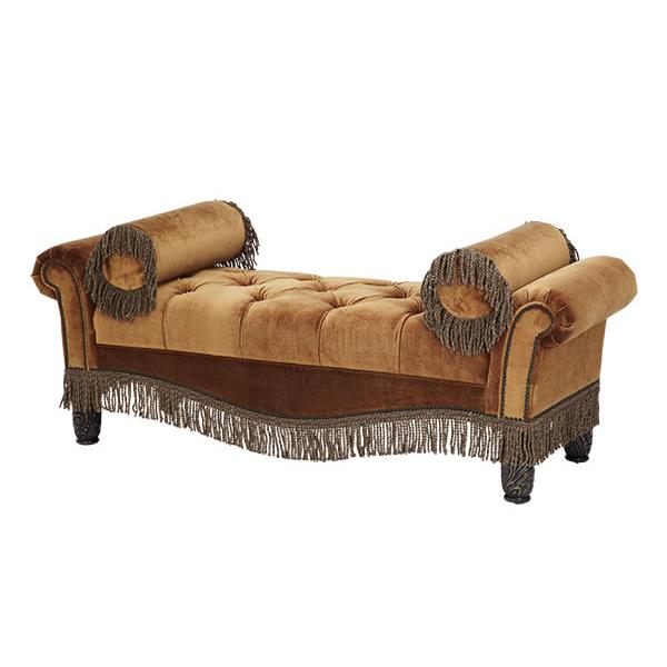 Michael Amini Essex Manor Bench 76855-DPBRN-57 IMAGE 1