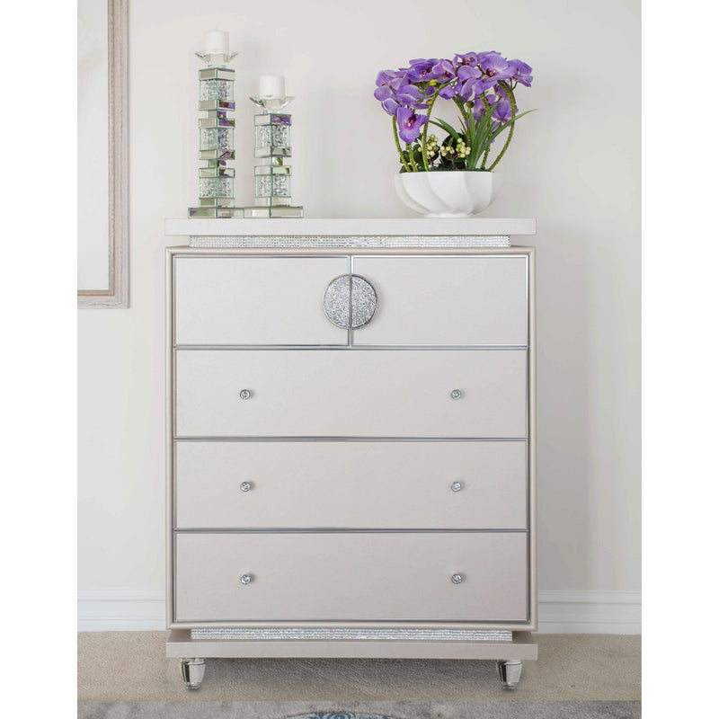 Michael Amini Glimmering Heights 5-Drawer Chest 9011070-111 IMAGE 7