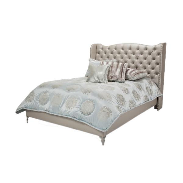 Michael Amini Hollywood loft California King Upholstered Platform Bed 9001600CKBED-104 IMAGE 1