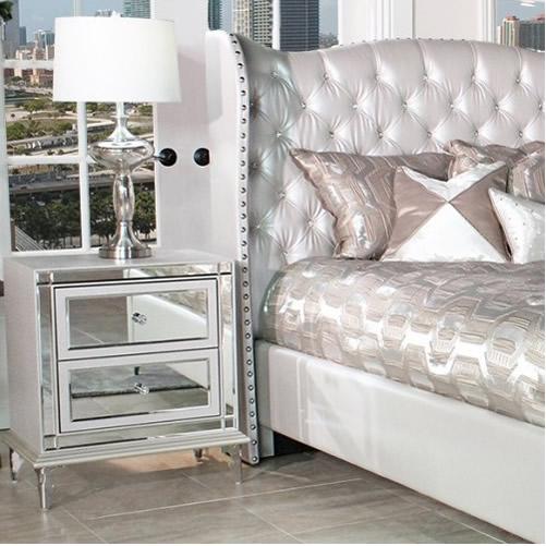 Michael Amini Hollywood Loft 2-Drawer Nightstand 9001640-104 IMAGE 2