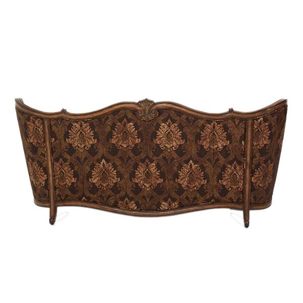 Michael Amini Lavelle Melange Stationary Leather Sofa 54915-CHOCO-34 IMAGE 2