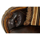 Michael Amini Lavelle Melange Stationary Leather Sofa 54915-CHOCO-34 IMAGE 6